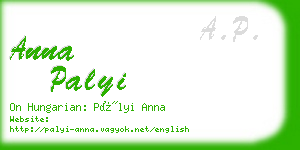 anna palyi business card